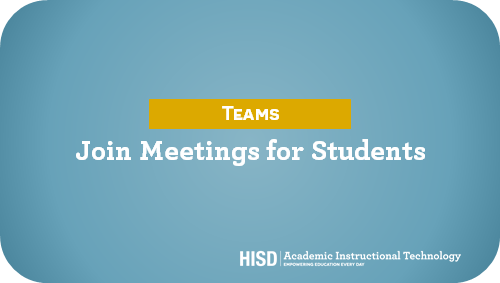 Join Meetings Students